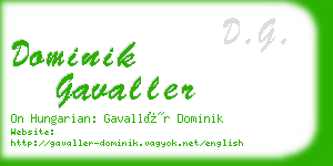 dominik gavaller business card